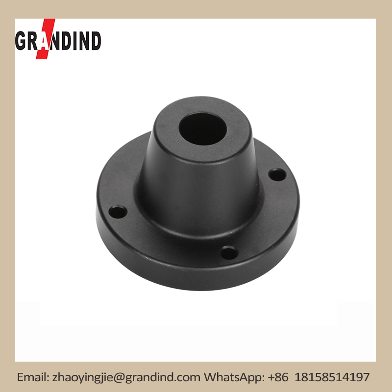 Buje de brida de aleación de aluminio de óxido negro | Componente de precisión CNC - GRANDIND